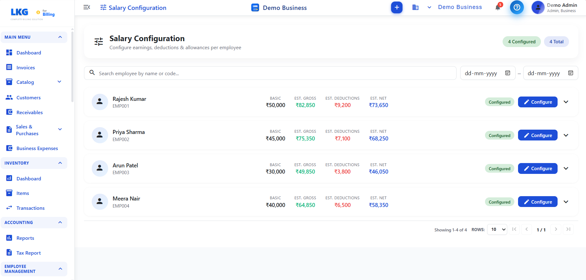 Salary Configuration